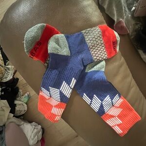 Bombas women's Blue and Orange Athletic Socks